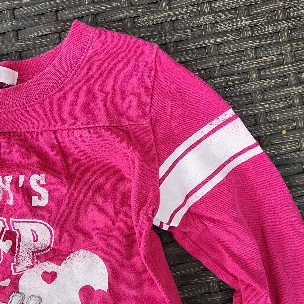Old Navy Hot Pink Long Sleeve Daddy's MVP Tee for Kids Size 3T